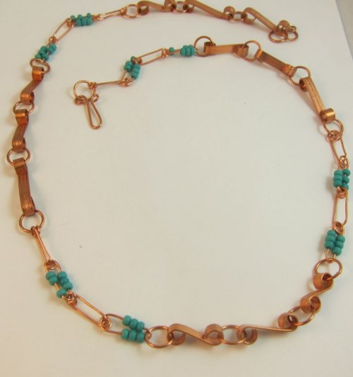 Karen Meador, Ph.D.'s Link-it Necklace - , Contemporary Wire Jewelry, Making Chain, Chain Making , chain necklace